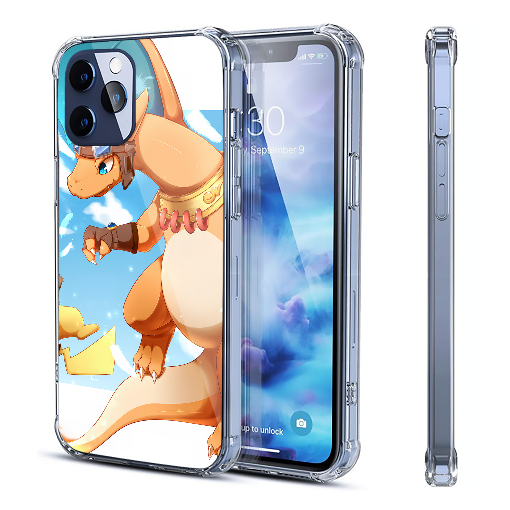 （画像用） ポケットモンスター Pokémon 【iPhone 12シリーズ対応】透明スマホケース（クリアソフトケース）